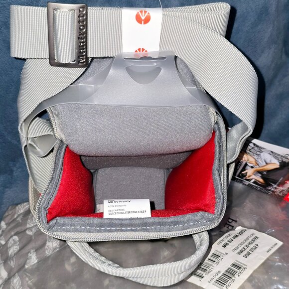 #12 The Manfrotto ITALIAN MB SV-HM-20DV Vivace 20 Holster Camera Bag Dove BNWT - Picture 12 of 15